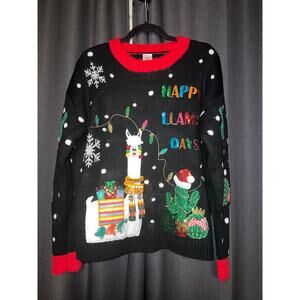 Ugly Christmas Sweater Xmas Size Large Llama